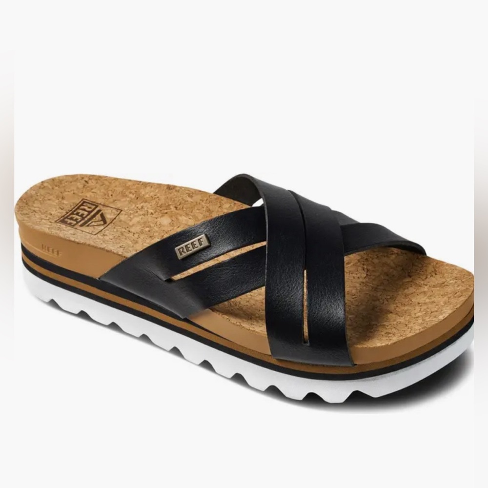 Reef Sandals Comfort Shoes Black Platform Summer Sandals Cushion Bloom Hi